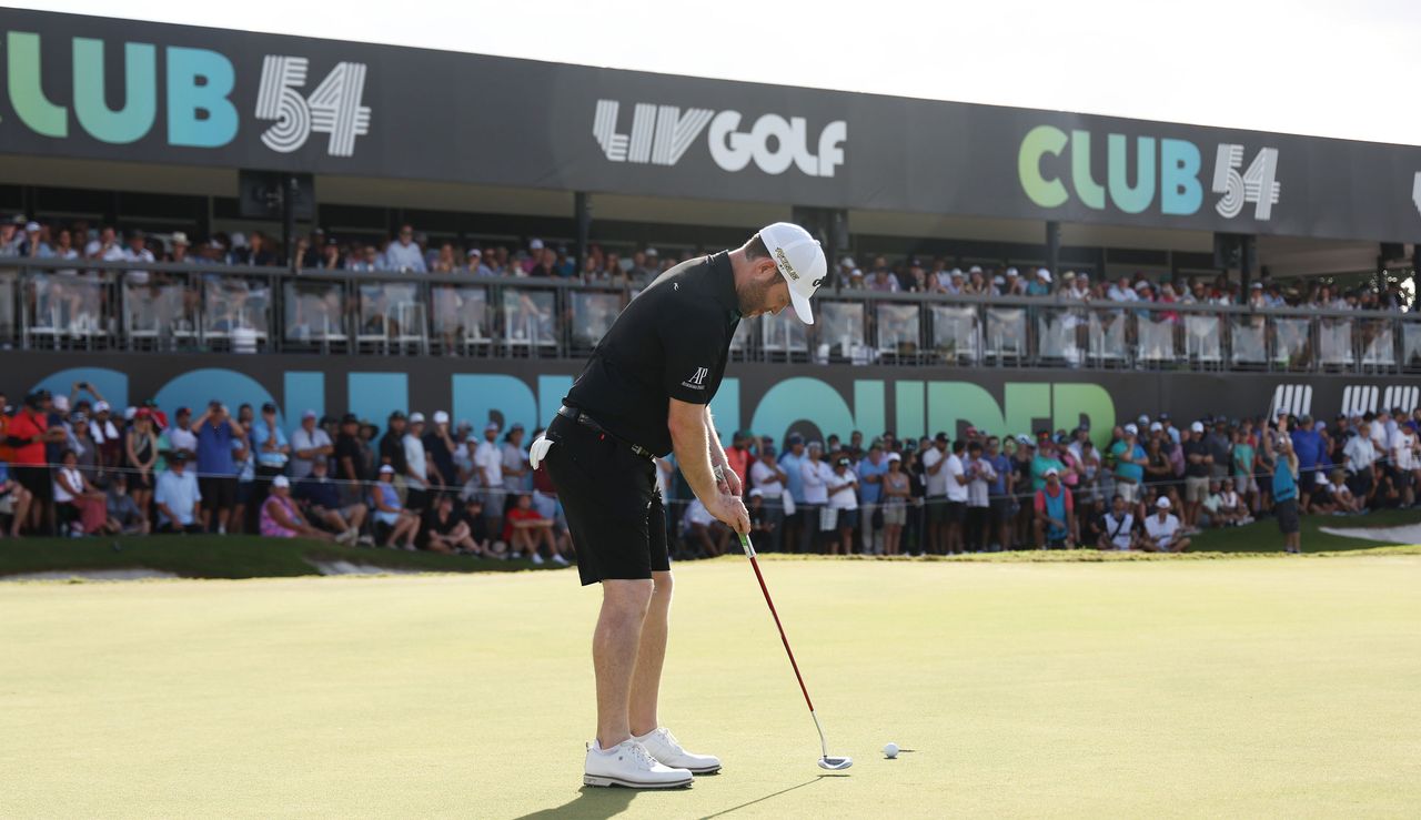 Branden Grace strikes a putt