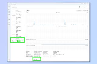 A screenshot showing how to check GPU Temps on Windows