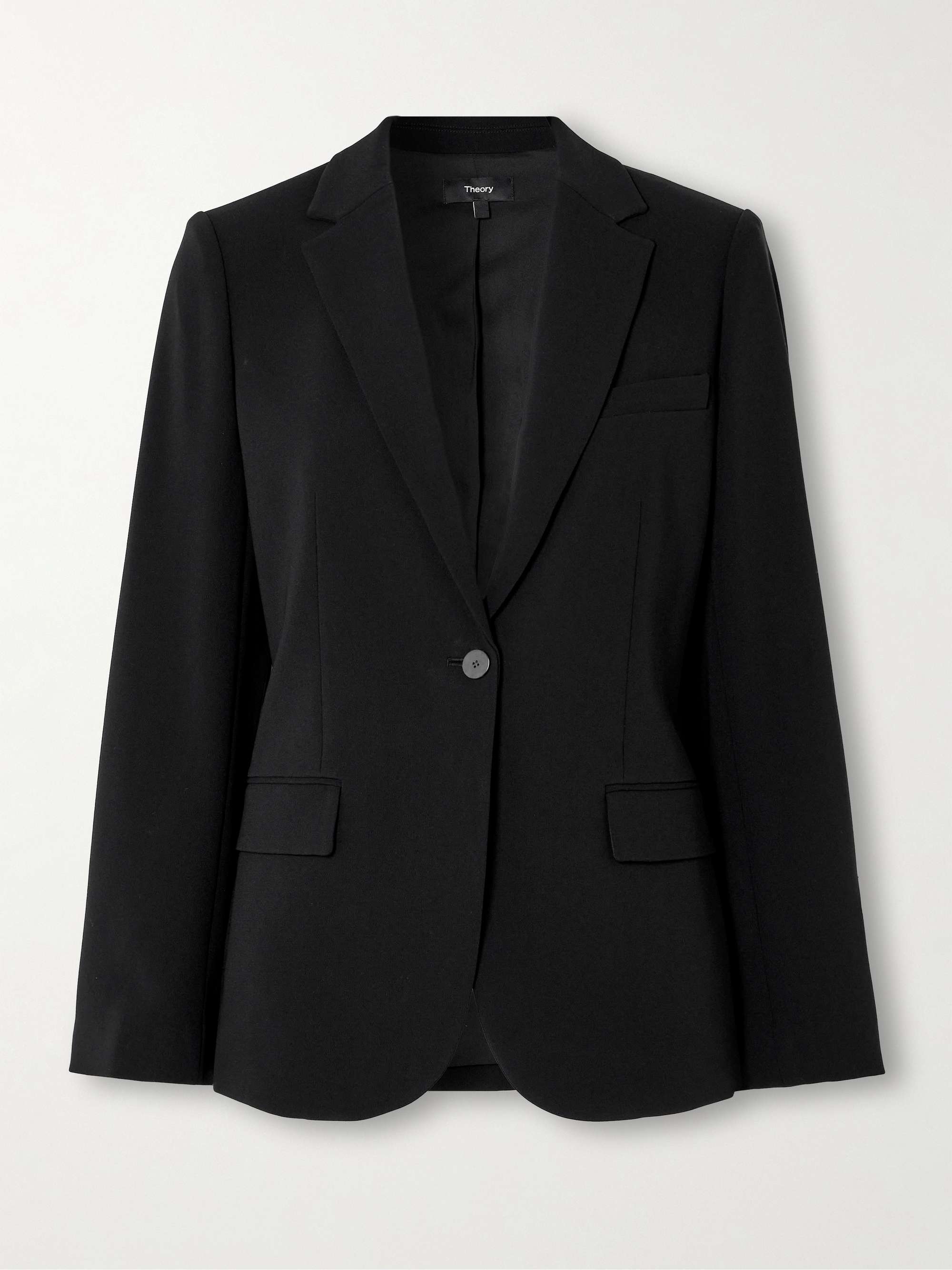 Relaxed fit, single-breasted blazer in Black.