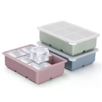 Excnorm Large Silicone Ice Cube Trays, 3pk