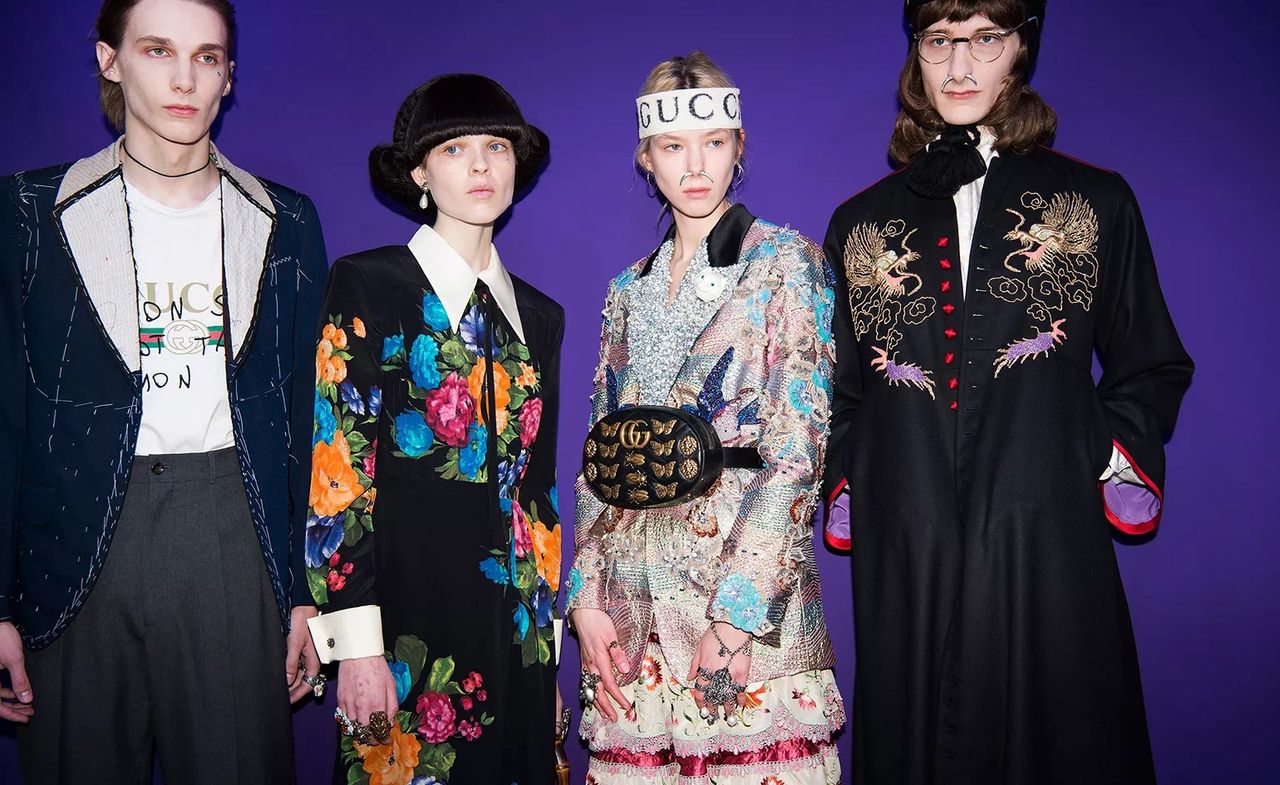 Models in Alessandro Michele Gucci