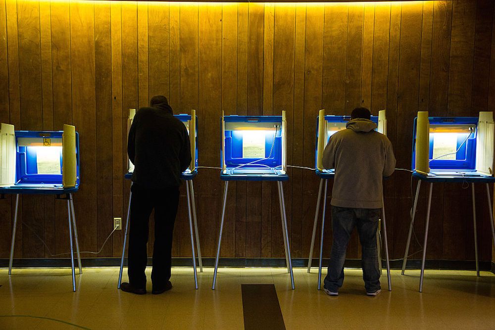 people voting for the 2016 presidential elections on November 8