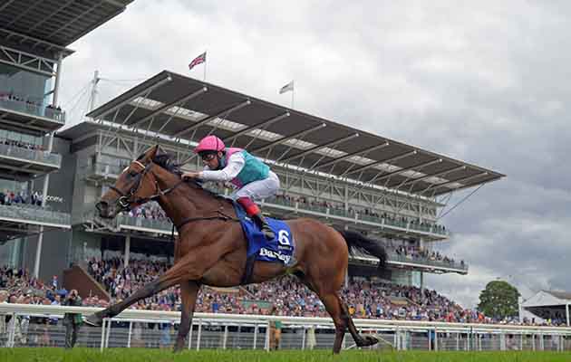 Ebor Festival Day Two Enable ridden by Frankie Dettori wins Darley Yorkshire Oaks on day two of the Ebor Festival at York Racecourse, Yorkshire.