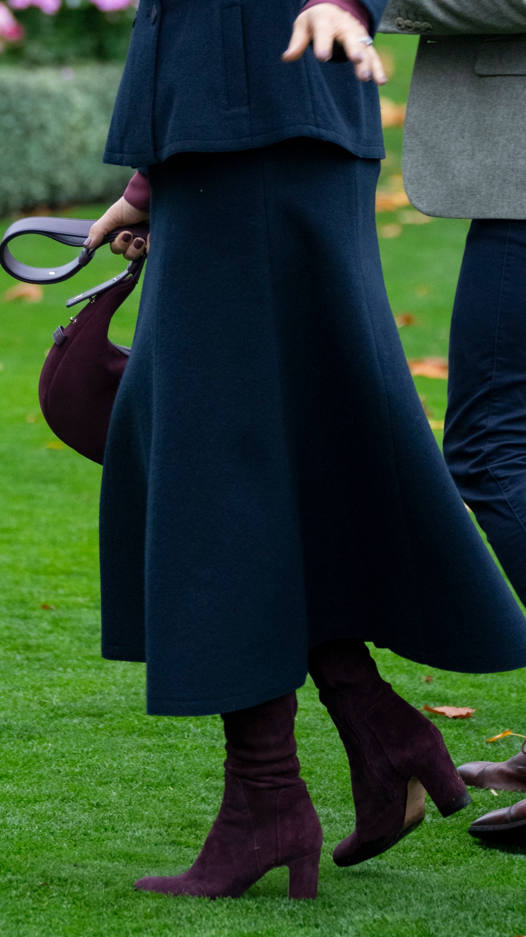 Close up of Zara Tindall&#039;s boots as she attends Ascot Champions Day at Ascot Racecourse on October 18, 2025