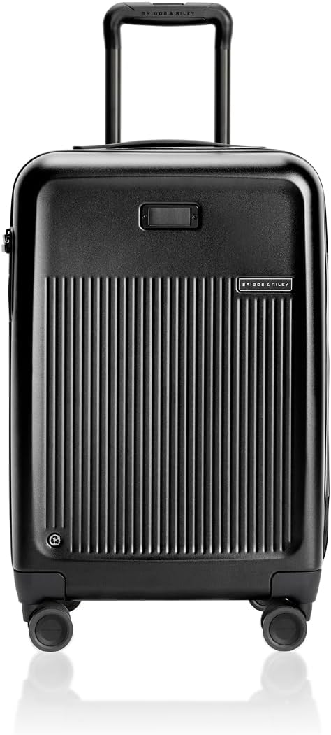 Briggs &amp;amp; Riley Essential 22" Carry on Expandable Spinner - Luggage for Travel, Suitcases With Wheels, Hardside Rolling Bag for Men &amp;amp; Women, Self-Repairing Zipper - Sympatico Collection, Black