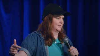 Molly Kearney performing on Comedy Central