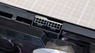 An Acer Predator BiFrost Arc A770 OC on a gray deskmat