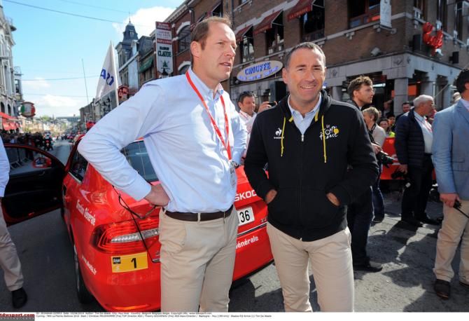 Christian Prudhomme with race director Thierry Govenou