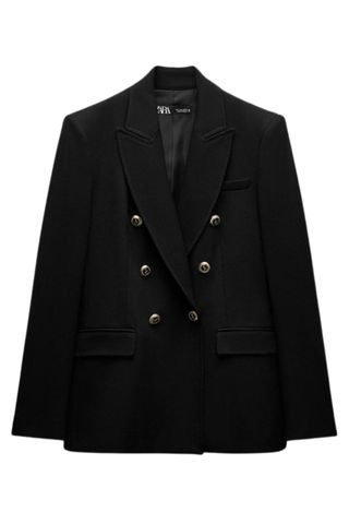 Zara Tailored Double-breasted Blazer