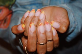 Imarni Nails two-toned manicure