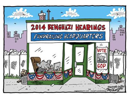 Political cartoon Republicans Benghazi hearings