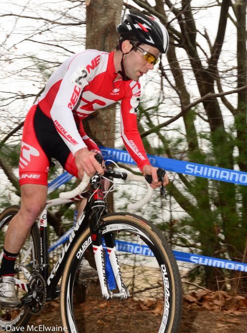 Justin Lindine (Redline) cresting a steep uphill
