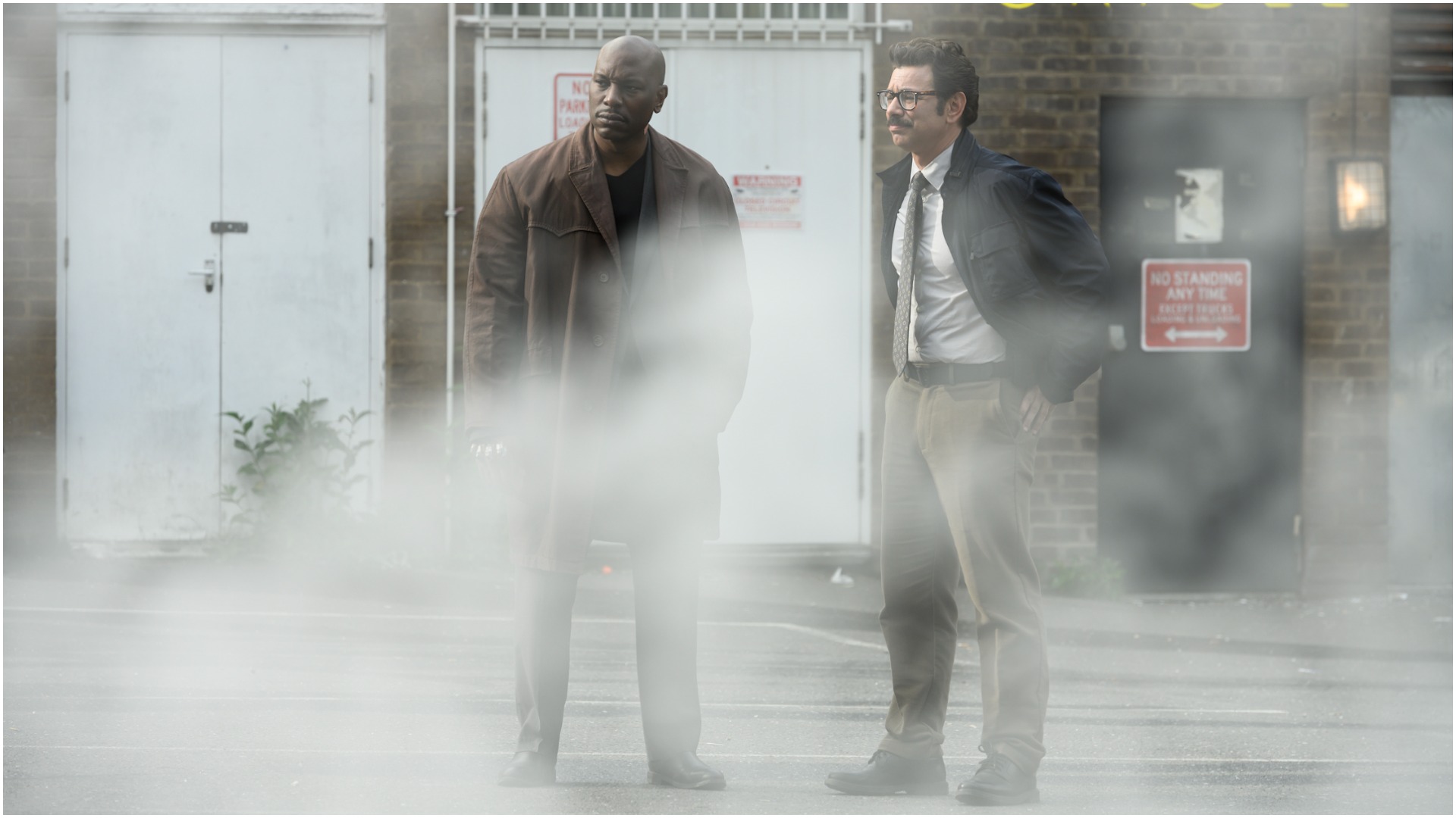 Tyrese Gibson and Al Madrigal in Morbius