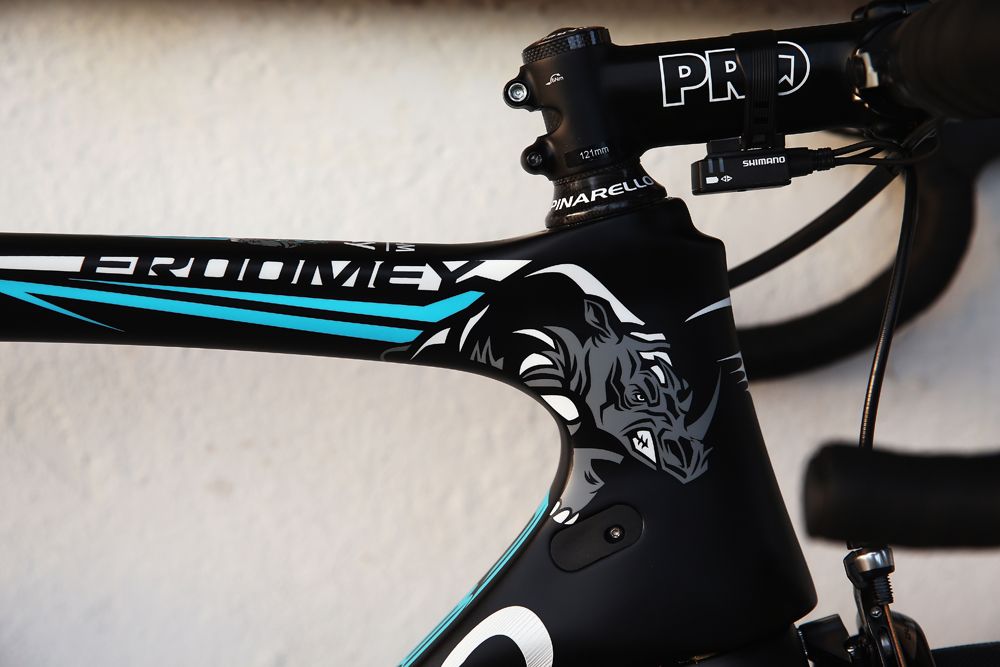 Froome has his nickname on the side of the top tube