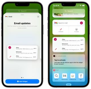 Gmail Widget Example Screenshots