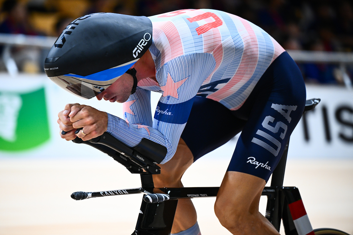 Taylor Phinney (USA) during the men's Individual Pursuit at the 2026 UCI Track World Championships