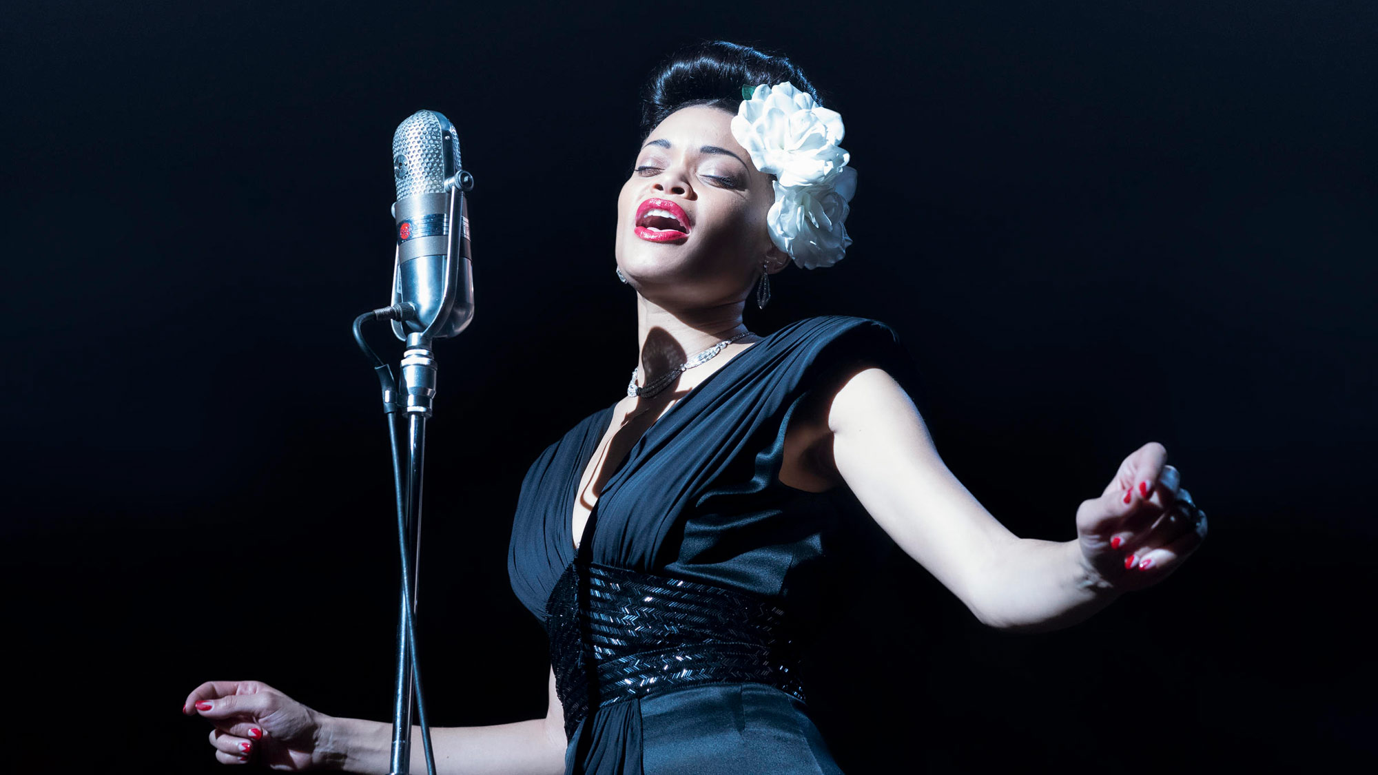 Andra Day sings in The United States vs. Billie Holiday