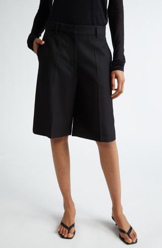 Tailored Straight Leg Bermuda Shorts