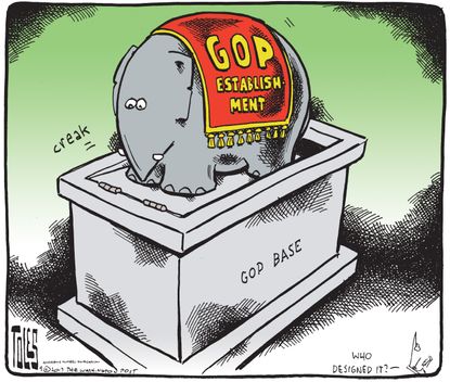 Political cartoon U.S. GOP base Roy Moore Trump