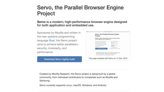 Servo homepage