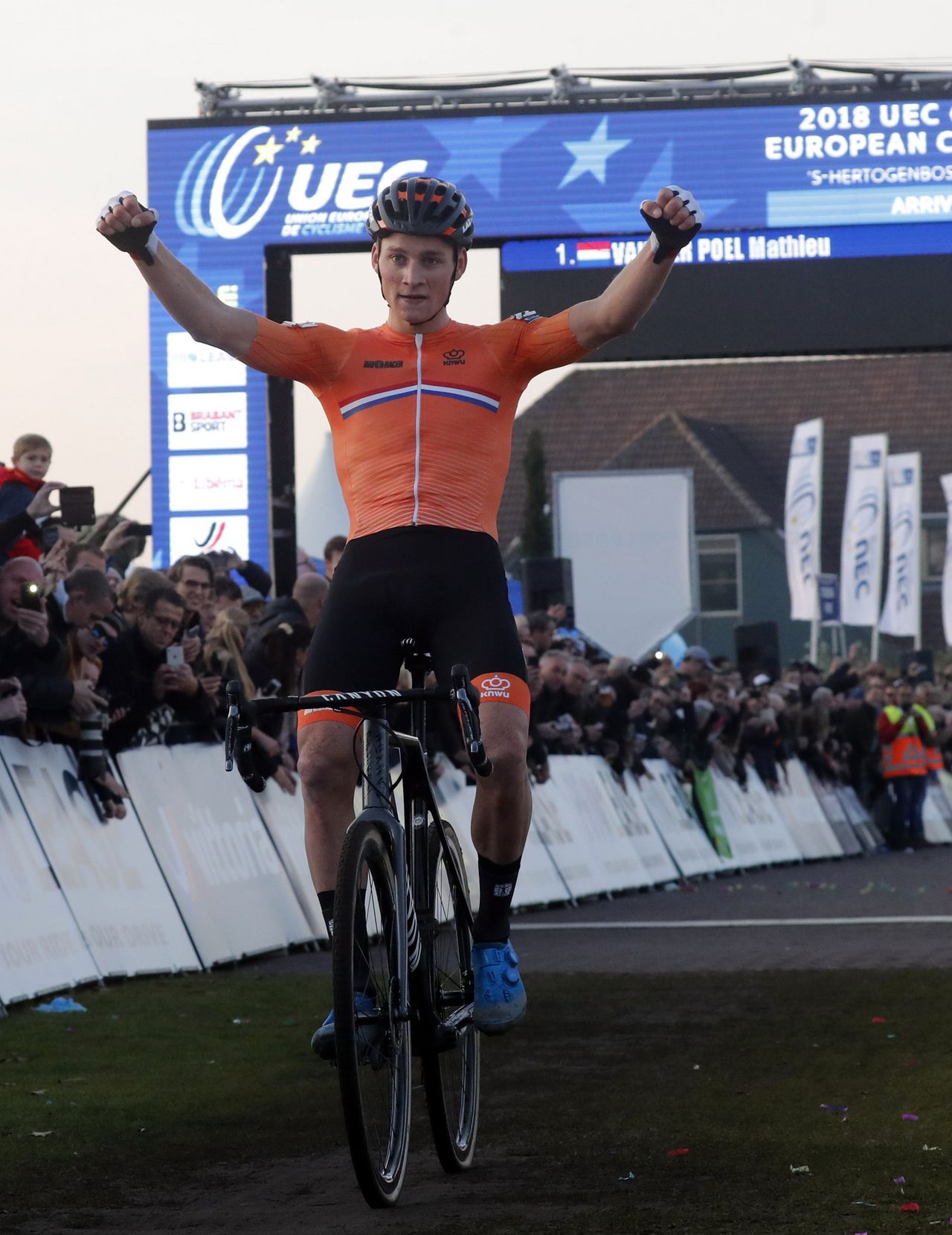 Mathieu van der Poel celebrates