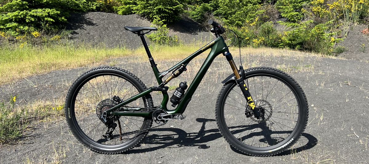 Stumpjumper 15 Pro seen side on at a trail head