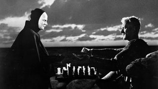 A knight and Death play chess on the beach in The Seventh Seal