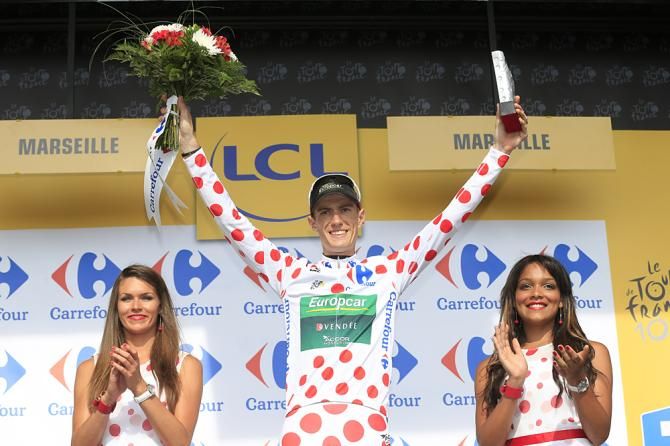 Pierre Rolland's lead in the mountains classification was unchallenged on stage 5