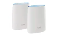 The tri-band Netgear Orbi Whole Home Mesh WiFi System against a white background