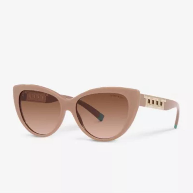 beige cat eye Tiffany sunglasses