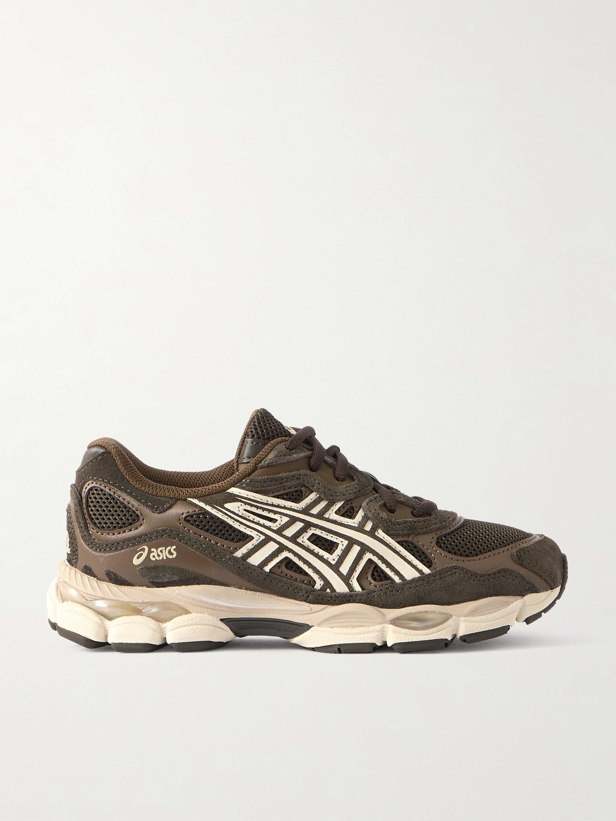 Gel-Nyc Leather and Suede-Trimmed Mesh Sneakers