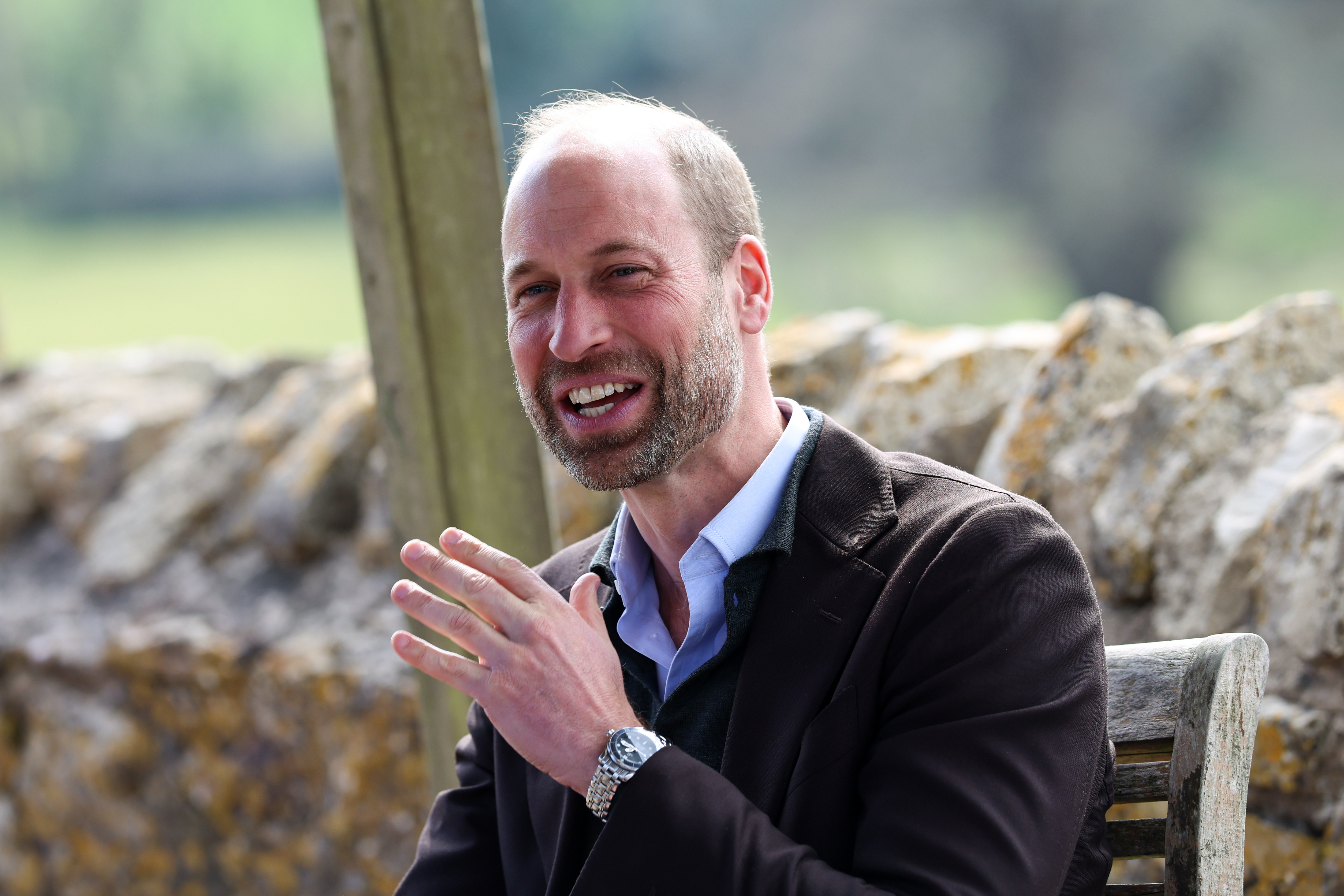 Prince William, Prince of Wales speaks with farmers during an event for sixty of the Duchy of Cornwall&#039;s next generation of farming tenants, on March 26, 2025