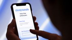 A person using DeepSeek on their smartphone