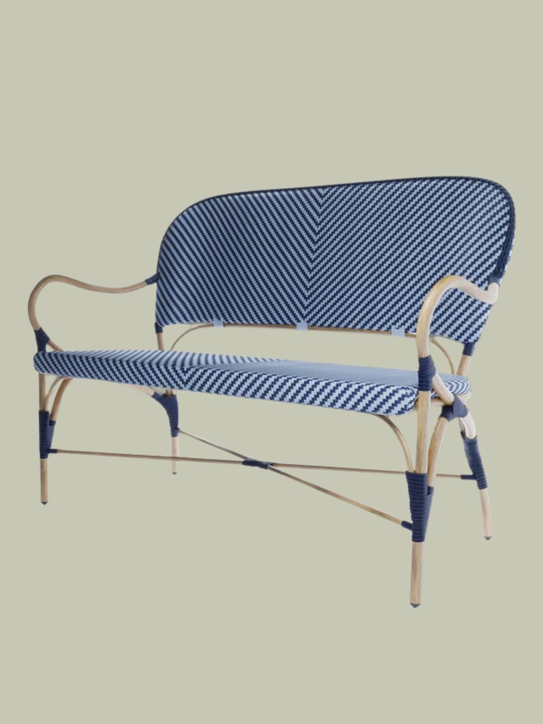 Laura Ashley, Riviera 2-Seater Woven Garden Bench