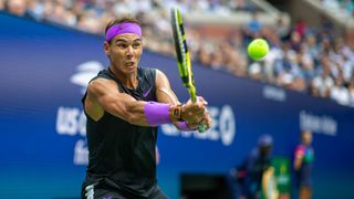 Rafael Nadal in action at the 2019 US Open tournament