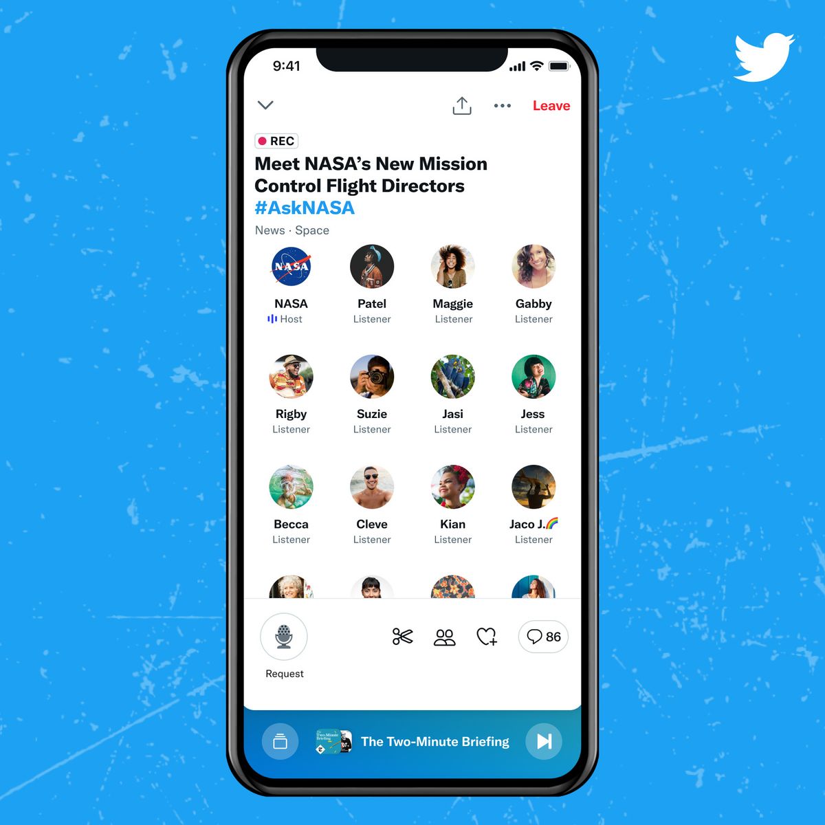 A live Twitter Space for NASA
