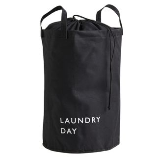 H&M Black Printed Laundry Bag