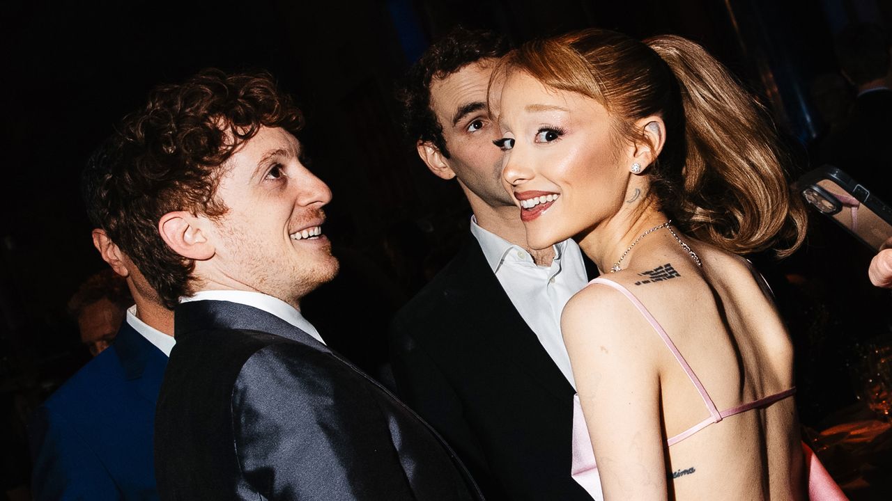 Ethan Slater and Ariana Grande attend The National Board of Review Annual Awards Gala at Cipriani 42nd Street on January 07, 2025 in New York City.