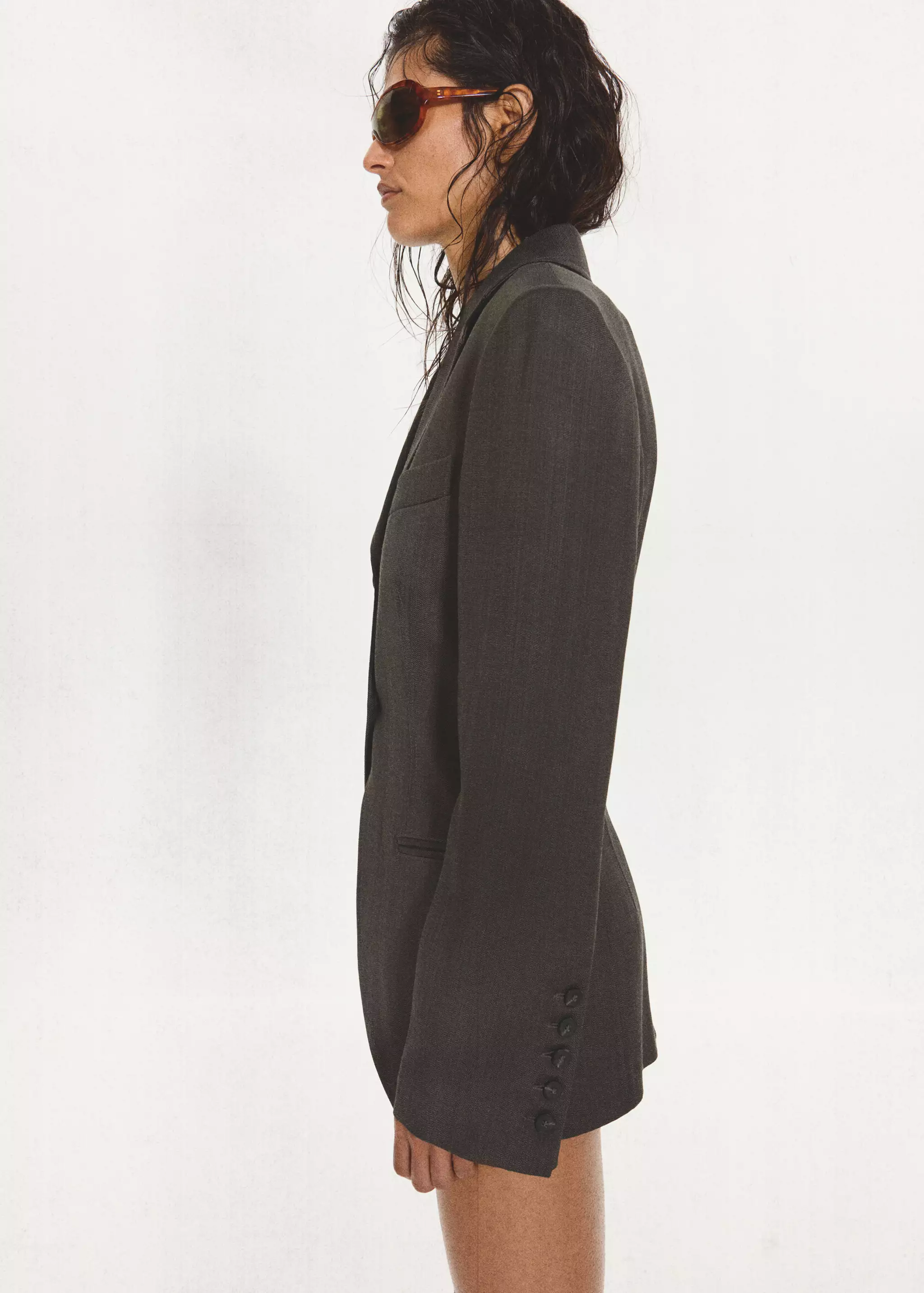 Fitted waist suit jacket - Women | Mango USA