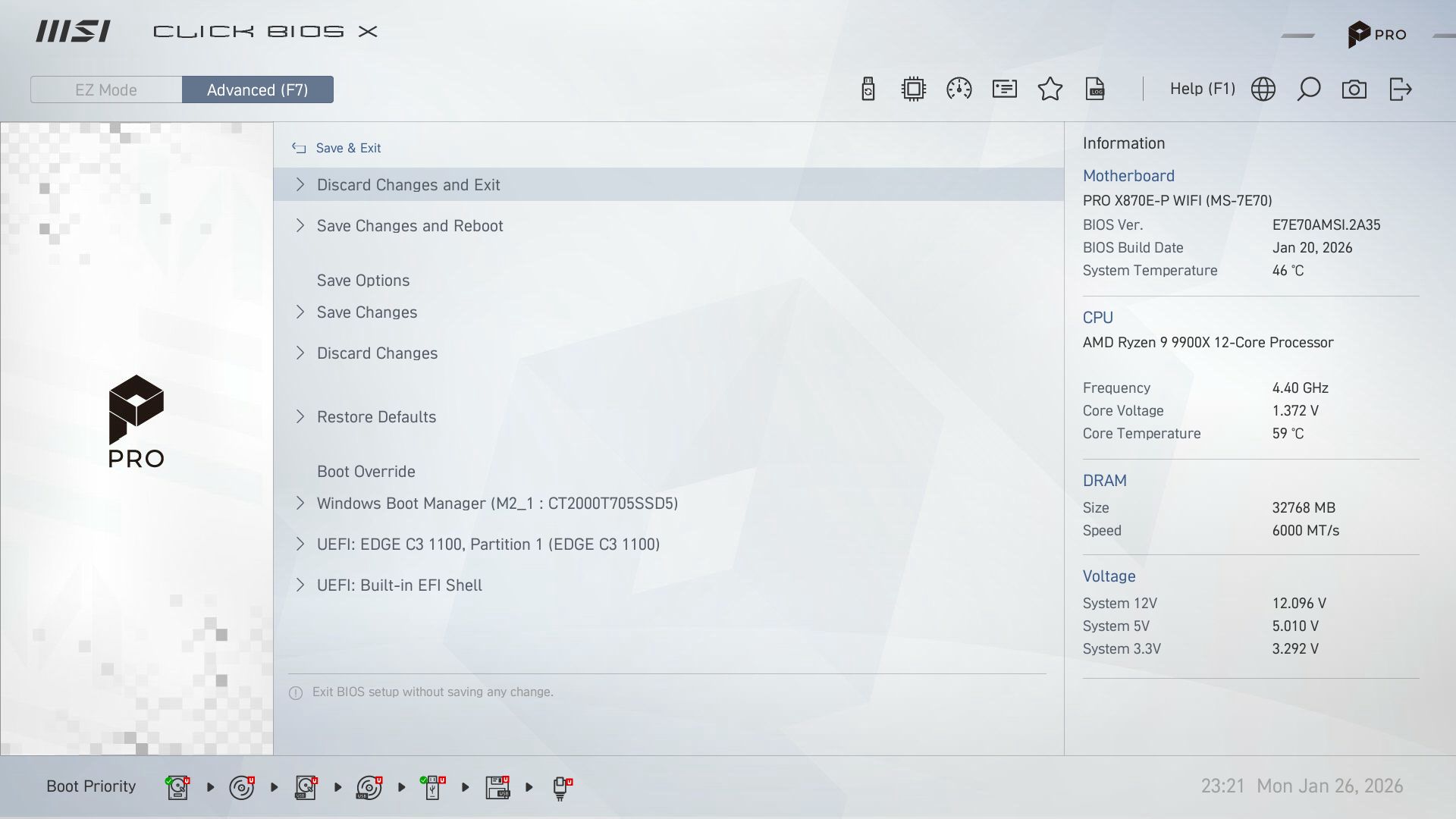 MSI Pro X870E-P Wifi