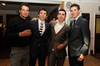 Adam Blythe, Dean Downing, Russell Downing and Ben Swift, Downings' Out of the Saddle charity night 2009