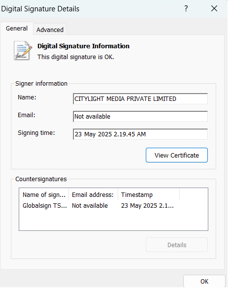 Images showing fake digital certificate and modified executable files from the malicious SonicWall VPN software.