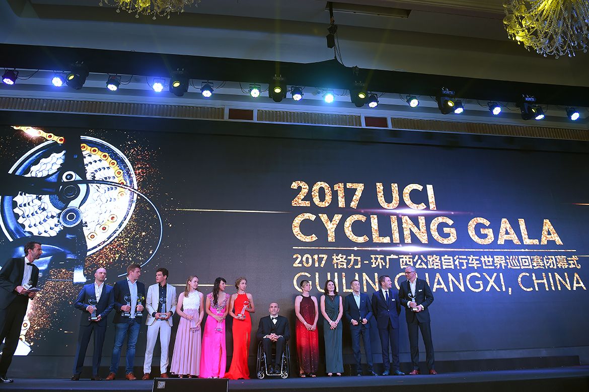 The prize winners at the UCI gala