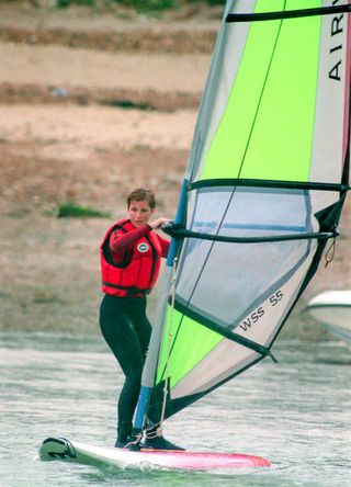 Sophie, Duchess of Edinburgh windsurfing