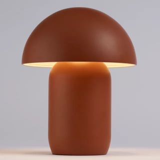 John Lewis Mushroom Rechargeable Portable Dimmable Table Lamp, Auburn