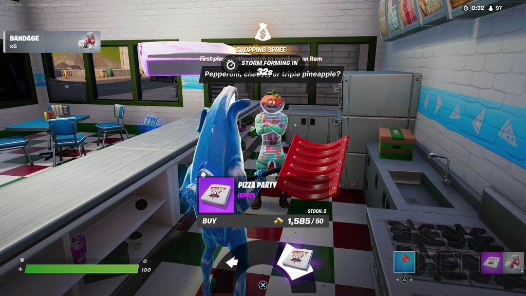 Where to find a Fortnite Pizza Party to take pizza slices | GamesRadar+