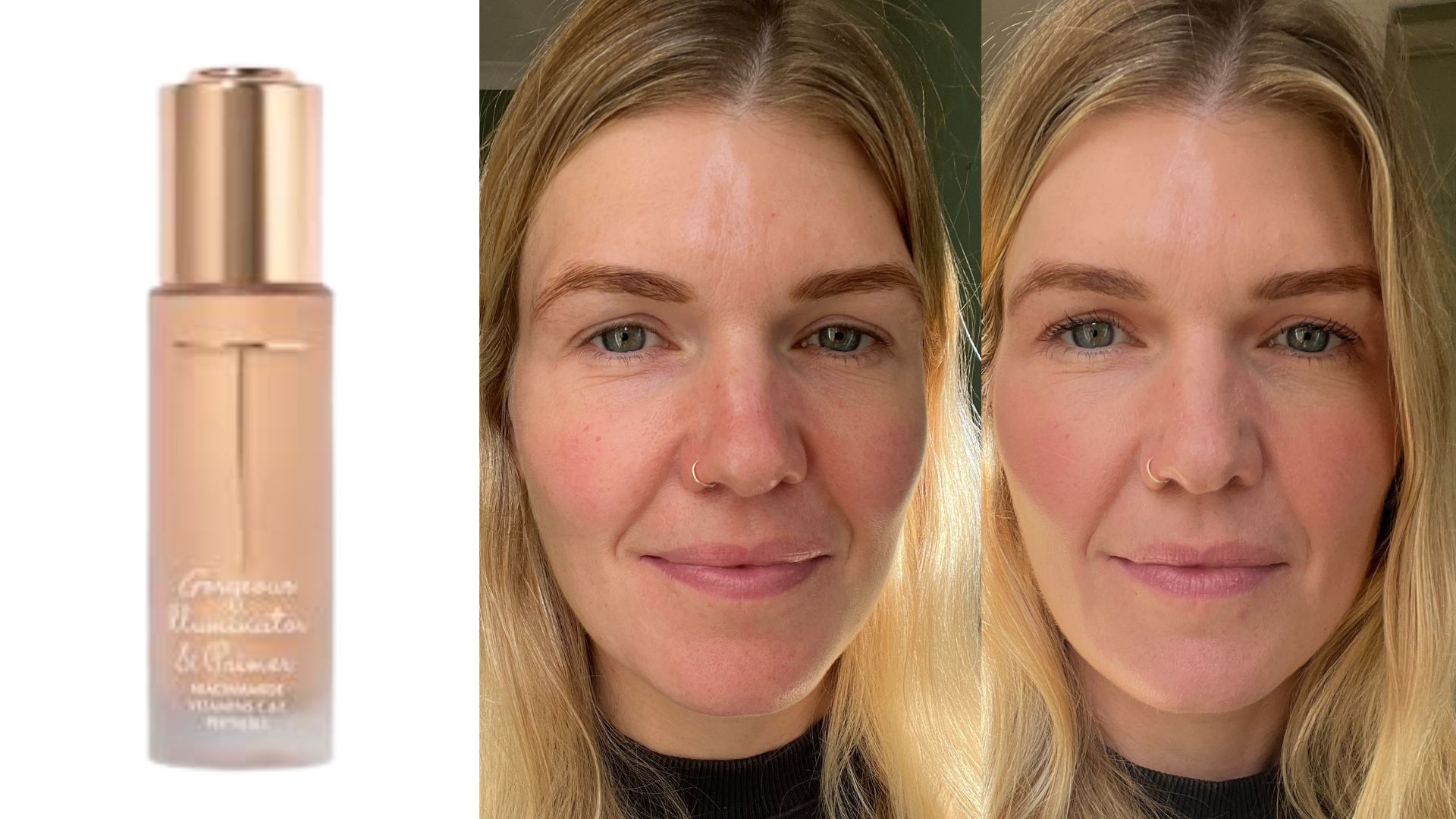 Before and after testing Trish McEvoy gorgeous skin foundation