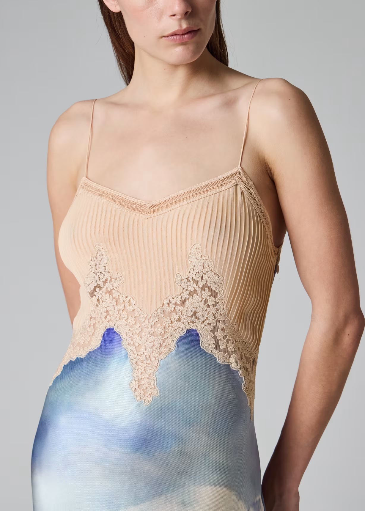 Paul Smith x Gabriela Hearst, Adolphine Blue Mountain Print Silk Dress
