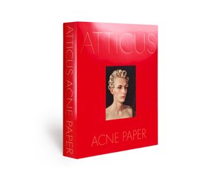 Red Acne Paper book cover with man’s face