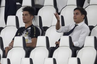 Juventus’ Cristiano Ronaldo, left, and Paulo Dybala were rested by boss Maurizio Sarri for the final Serie A match of the season against Roma